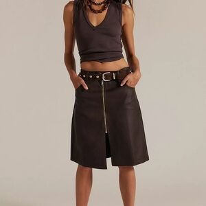 Free People Sycamore Vegan Midi Rusty